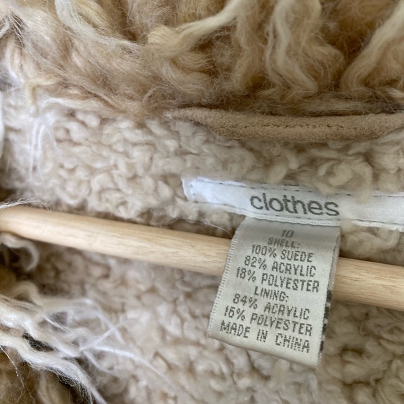 100% suede beige winter coat 🔒 - Picture 6 of 7